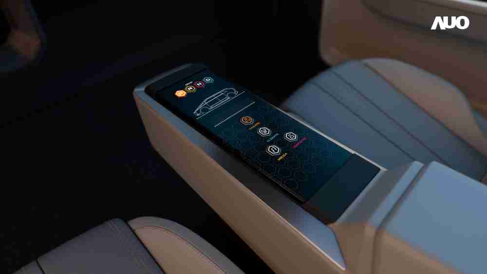 开云电子以人性化设计打造多变形态中控显示(Morphing Center Control)，，不使用时仅平面显示信息，，进行操作时，，显示器则会动态隆起，，转变成3D实体按钮，，，，并有触觉回馈，，，，展示人机互动新体验